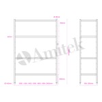 Ανοξείδωτο Ράφι με 4 Ράφια SCA125A VH + GSA180 VH 1200x500x1800mm